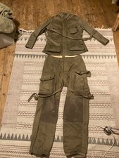 US Army Airborne Reinforced M1942 Jump Suit Jacket And Trousers WW2 Era