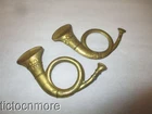 ORIGINAL US CIVIL WAR ERA SHAKO KEPI HAT DEVICE BUGLE INSIGNIA HORN BADGE