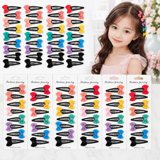 30 Pcs Girls Mini Bow Snap Hair Clips Colorful Grosgrain Ribbon Barrettes Toddle