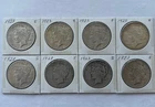 Lot Of Eight 1923 S Silver Peace Dollars United States $1 Coins
