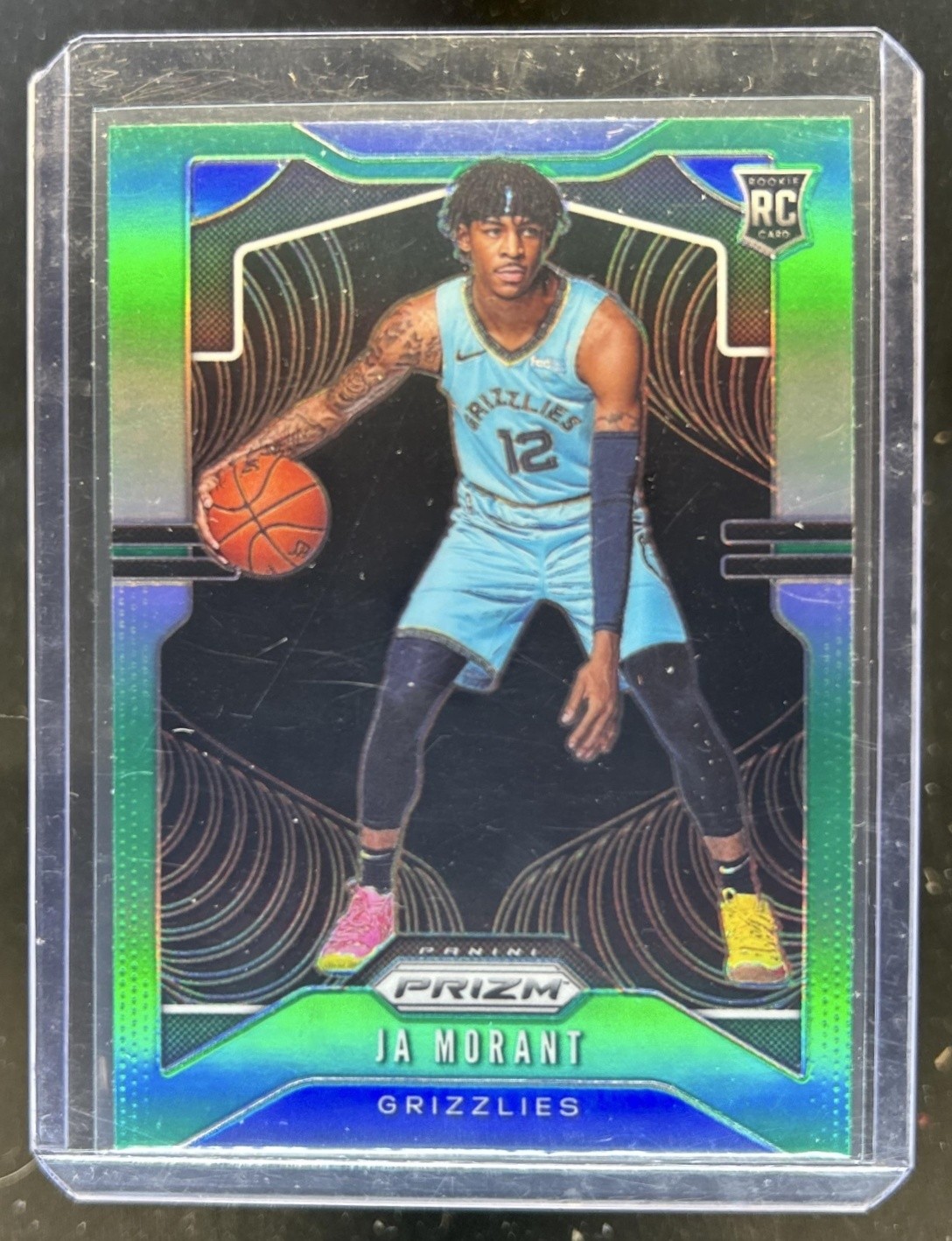 2019-20 Panini Prizm Ja Morant RC Prizm Green Rookie #249 Grizzlies
