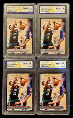 2003 Sports Illustrated S.I. for Kids LeBron James Rookie WCG 10 (4) CARD LOT !!
