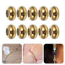 20 Pcs Small Spacer Beads Stainless Steel Spacers for Jewelry Making Stopper