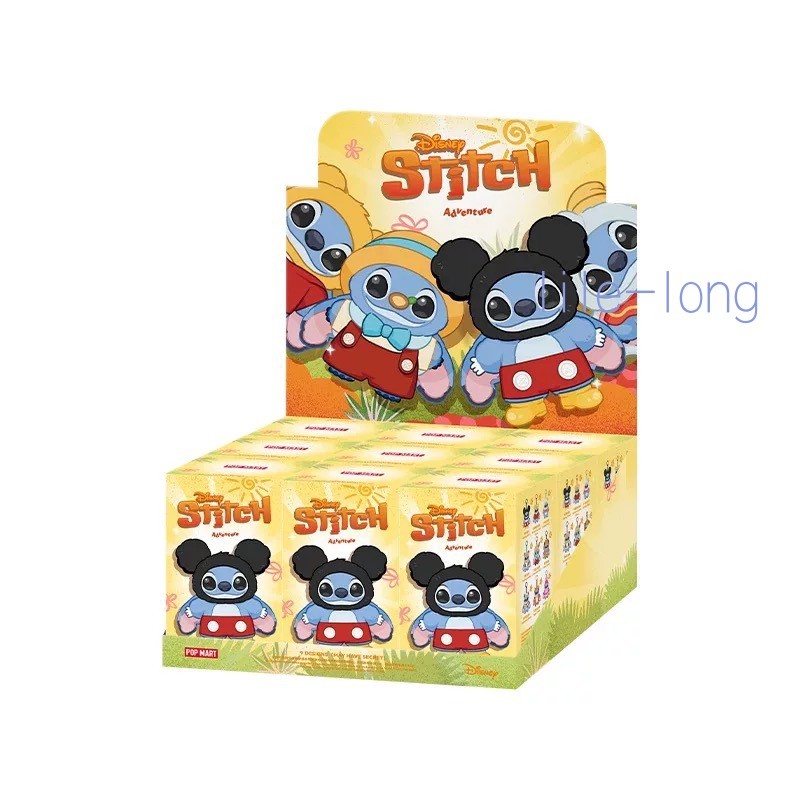 9pcs Sealed POPMART Disney Stitch Adventure Series BlindBox Plush Pendant Figure