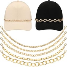 5 pcs trucket hat chains bill decoration for women man metal detachabl