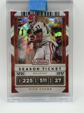 Nick Chubb GALACTIC PRIZM CARD JERSEY #27 UGA SSP 2020 Contenders  MAKE AN OFFER