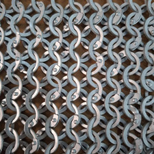 Aluminium Chainmail Sheet - 10 MM Flat Ring Riveted with Solid Rings For Repair