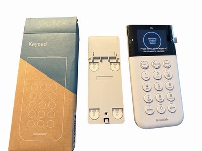 SimpliSafe Wireless Alarm Keypad SSKP3 KP3000 w/ Mount Bracket & Box Works WHITE