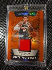 KYLE KUZMA 2024-25 OBSIDIAN CUTTING EDGE PATCH ORANGE FLOOD CE-KKM /99