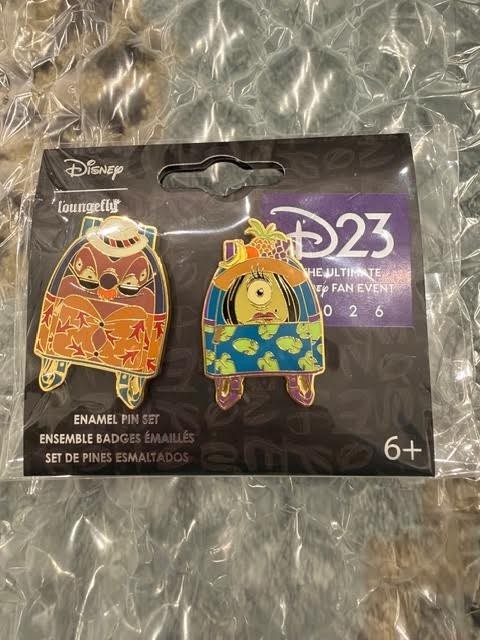 Loungefly Disney D23 Exclusive Lilo & Stitch Jumba and Pleakley 2-Pack Pin Set