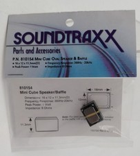 SoundTraxx 810154 Mini Cube Speaker/Baffle 8 Ohms 15 x 12 x 11 mm.