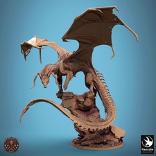Black Dragon miniature - rescale miniatures - DnD miniatures - Role Playing Gam
