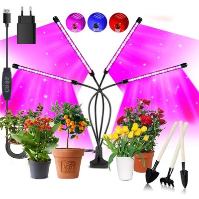 4 Köpfe Pflanzenlampe LED Pflanzenlicht Pflanzenleuchte Wachstumslampe Wachsen