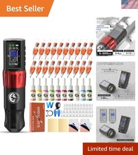 Wireless Tattoo Machine Kit - Cordless Tattoo Pen for Professionals Beginners