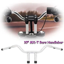 T-Bar Handlebar Chrome 10" Rise Drag Bar For Harley Davidson Sportster 1200