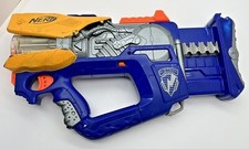 NERF FIREFLY REV-8 N-STRIKE Rifle Blaster - 2005 Blue Hasbro - 8 Dart Barrel
