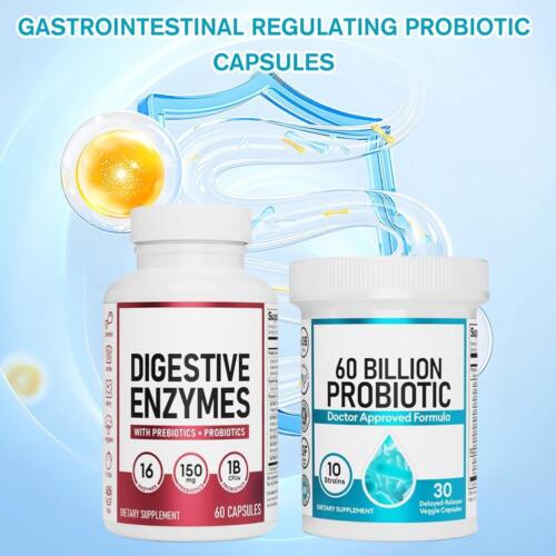 2 Flaschen Verdauungsenzyme 60ct + 60Milliarden Probiotikum 30ct | Schneller Versand - Bild 9 von 10