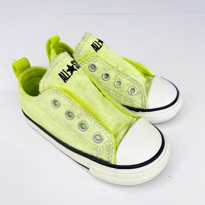 yellow infant converse