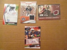 Relic Lot of 4 Different Auburn Tigers w/Carlos Rogers & rookies