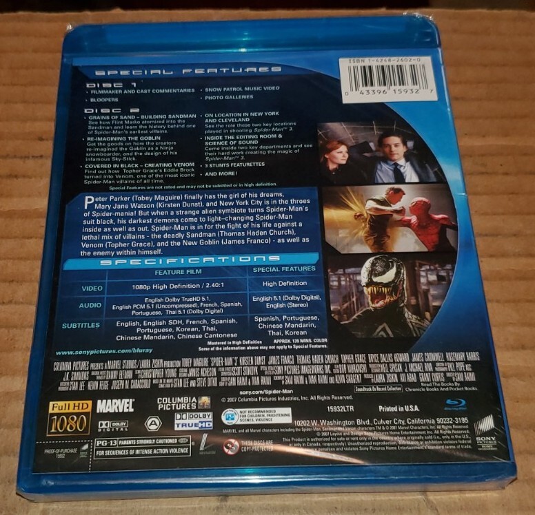 Man CD Blu-Ray まとめ売り Spider-Man 3 (Blu-ray Disc, 2007, 2-Disc Set) for sale online | eBay