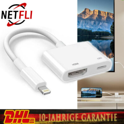 HDMI Adapter Video Audio Sync Bildschirm Konverter Kabel Für IPhone IPad Pro Air