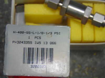NEW HAM-LET H-400-SS-L-1/8-1/3 PSI VALVE