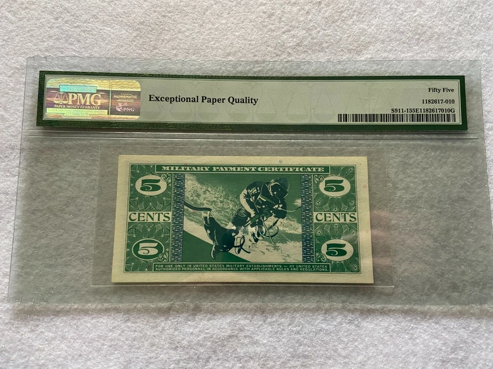 1969 Military Payment Certificate 5 cents PMG Certified - Image 3 of 4