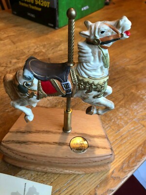 2 Ceramic Musical Horses by Willitts Designs Limited Editions on pole - +9'' tall