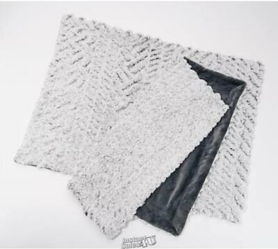 Berkshire Blanket Tipped Sherpa Set 2 Pillow Sham Standard/Queen WhiteGray Grey