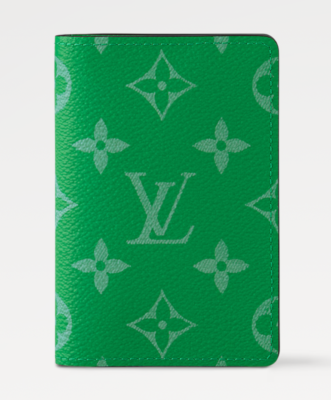 Louis Vuitton Taiga Taigarama Cactus Green Monogram Logo Pocket