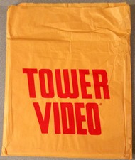vintage TOWER RECORDS / Tower Video bag - rare - discontinued - out of business