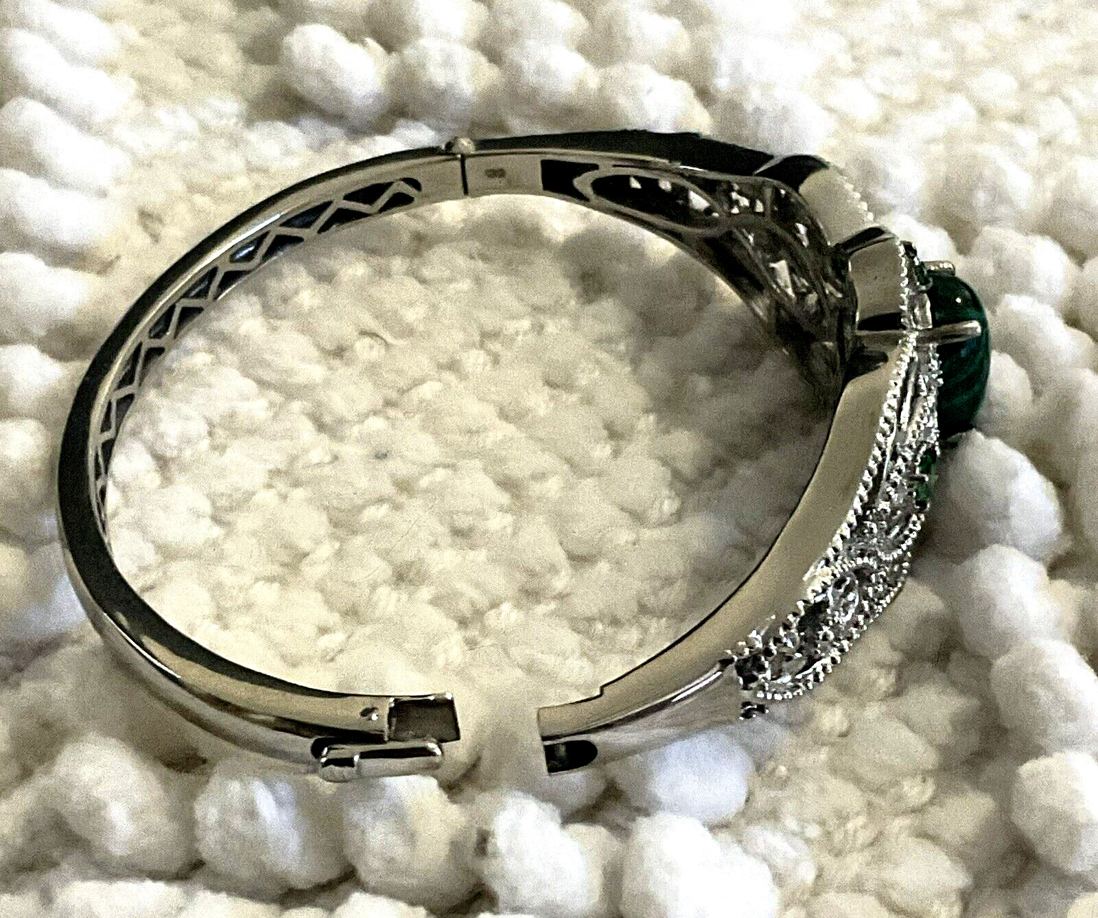 Malachite Bracelet Signed Karis STS - image 8