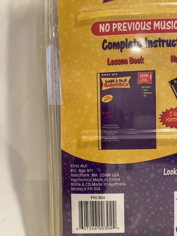 NEW VINTAGE 1999 First Act Learn & Play Harmonica, Instruction Book & CD - Image 3 of 4