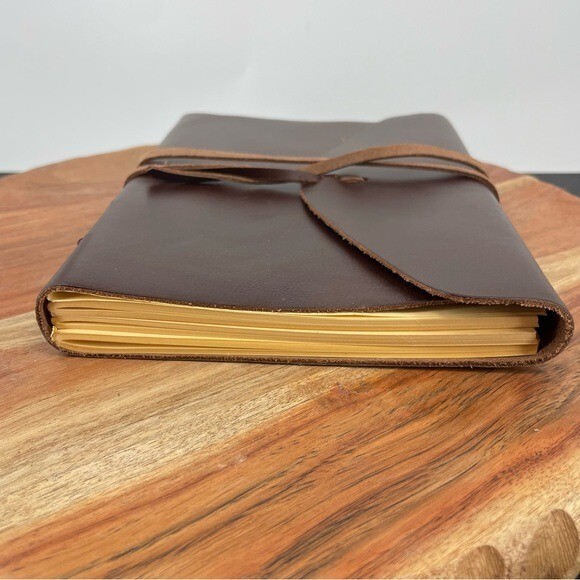 Barnes & Noble Bombay Large Leather Journal w/Tie 6x 8.5 inches eBay