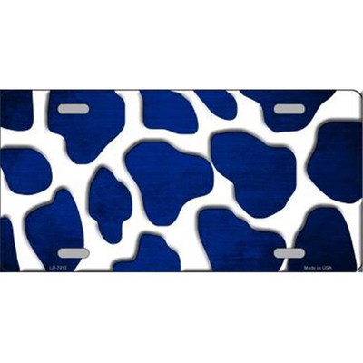 Smart Blonde LP-7015 Blue White Giraffe Print Oil Rubbed Metal Novelty Licens...