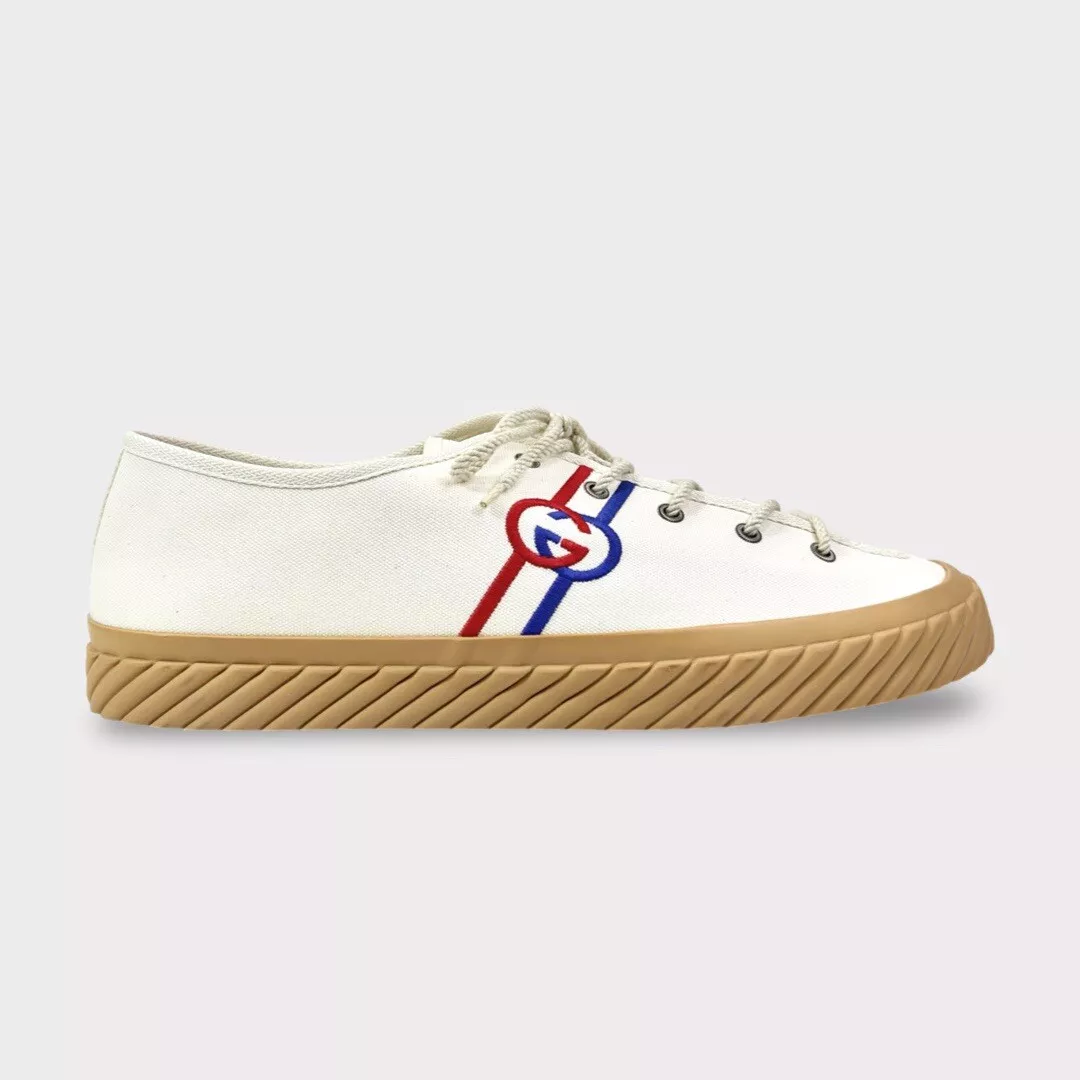 Baskets basses Gucci Interlocking G en toile   Homme 13,5