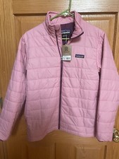 Patagonia Kids Nano Puff Insulated Brick Quilt Jacket Planet Pink Sz 14 Xl NWT