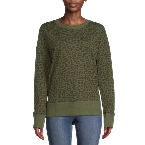 Tru Women's Olive Green Leopard Print 