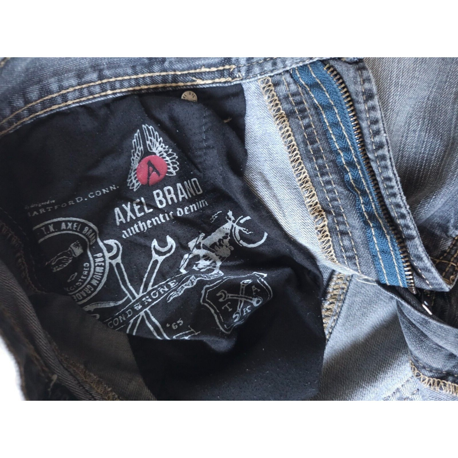 TK Axel Jeans Mens 34x34 Gray Denim Relaxed Straight eBay