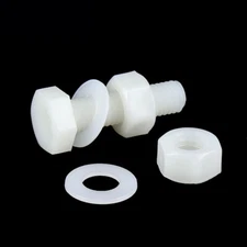 Nylon Hexagon Screws Nut Flat Pad Sets Combination Plastic Insulated Bolt M3-M12