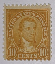 Travelstamps: 1923 US Stamps Scott #562 10c, James Monroe MInt Og Never Hinged
