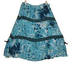 Sag Harbor - Bright Blue Color Splash Lined Pull-On Skirt - Women's Size 16