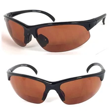 BIFOCAL VISION READING GLASSES SUNGLASSES - RG05 - Amber Polycarbonate Lens