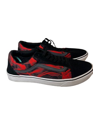 Vans Old Skool Comfycush Sneakers After Dark Black/Red Mens Size