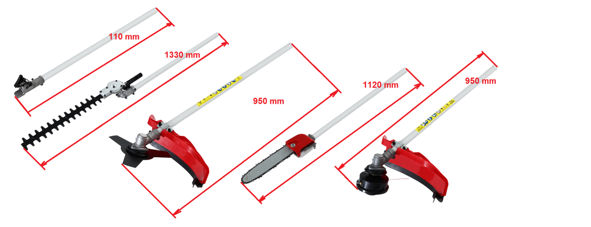 eSkde 52cc 5 in 1 Petrol Garden Multi Tool Hedge Trimmer