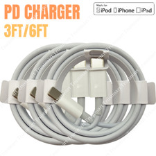3 Pack USB-C to iPhone Cable 3/6Ft For Apple 14 13 12 11 XR PD Fast Charger Cord