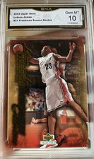 2003 Upper Deck Lebron James Rookie Freshman Season #21 Collectibles Gem mint 10