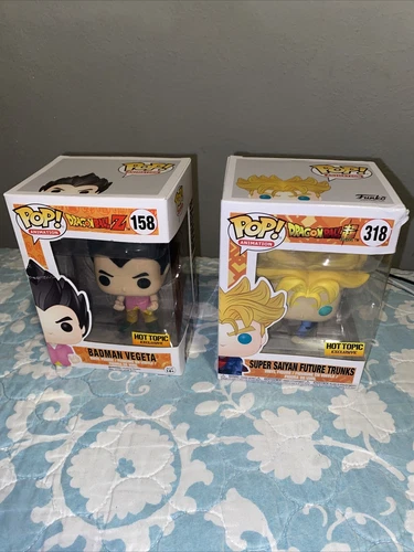 FUNKO POP! BADMAN VEGETA & SUPER SAIYAN FUTURE TRUNKS SET HOT TOPIC DRAGON BALL