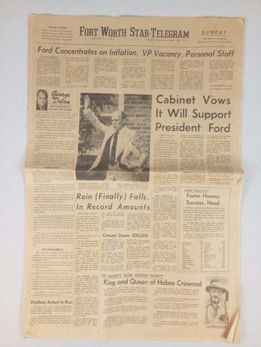 Richard Nixon Resigns Watergate Dallas Fort Worth Texas Newspapers 1974 - 第 4/6 張圖片