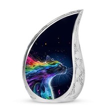 Prismatic Dream Cat Urns - Small Urns For Human Ashes - Urn For Ashes Adult Male